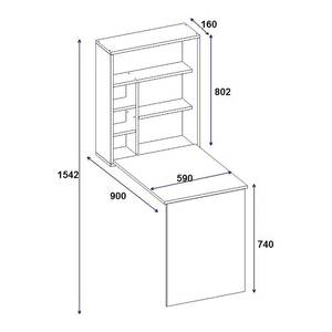 Wandbureau Jedway wit