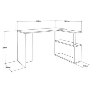 Bureau Lasse Imitation chêne à nœuds