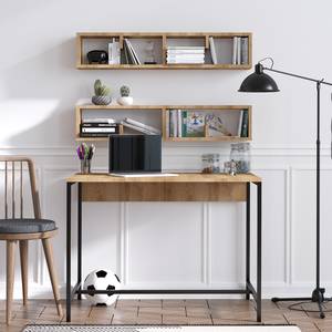 Bureauset Cushy (3-delig) eikenhouten look/zwart