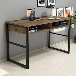 Bureau Largo walnotenhouten look/zwart