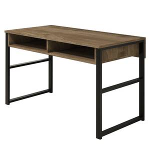 Bureau Largo walnotenhouten look/zwart