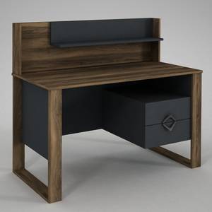 Schreibtisch-Set Kesia (2-teilig) Walnuss Dekor / Anthrazit