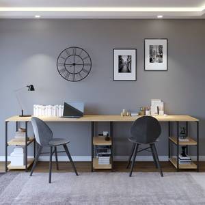 Duo-bureau Collinee II eikenhouten look/zwart