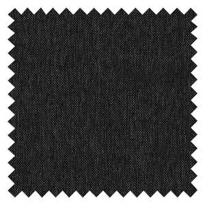 Canapé d’angle 1 places MAISON Tissu Lark: Noir - Méridienne courte à droite (vue de face)