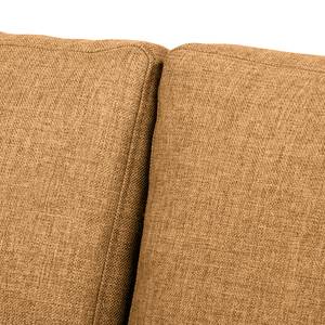 Ecksofa MAISON 2-Sitzer mit Longchair Webstoff - Webstoff Lark: Senfgelb - Longchair davorstehend rechts