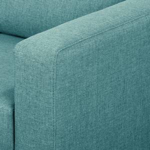 Ecksofa MAISON 1-Sitzer mit Longchair Webstoff Lark: Petrol - Longchair davorstehend links