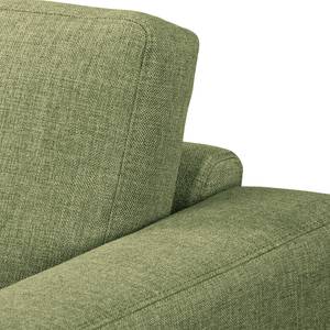 Ecksofa MAISON 2-Sitzer mit Longchair Webstoff Lark: Pistaziengrün - Longchair davorstehend rechts