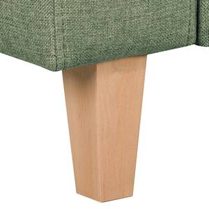 Canapé d’angle 2 places MAISON Tissage à plat - Tissu Lark: Vert pistache - Méridienne courte à droite (vue de face)