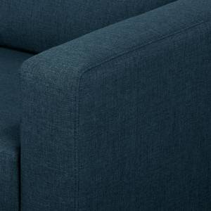 Ecksofa MAISON 1-Sitzer mit Longchair Webstoff Lark: Dunkelblau - Longchair davorstehend links