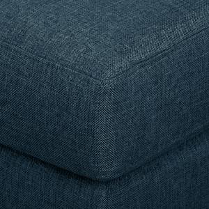 Hoekbank MAISON 1-zits + longchair Geweven stof Lark: Donkerblauw - Longchair vooraanzicht links