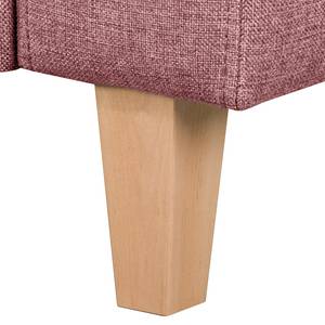 Ecksofa MAISON 2-Sitzer mit Longchair Webstoff - Webstoff Lark: Mauve - Longchair davorstehend links