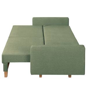 3-Sitzer Sofa MAISON Webstoff Lark: Pistaziengrün - Mit Schlaffunktion