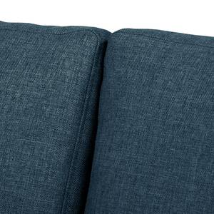 Canapé d’angle 2 places MAISON Tissage à plat - Tissu Lark: Bleu foncé - Méridienne courte à gauche (vue de face)
