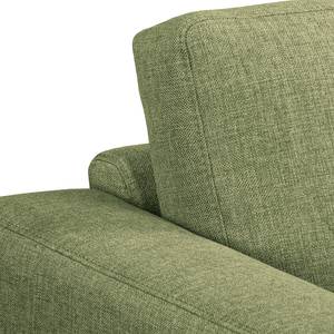 Ecksofa MAISON 2-Sitzer mit Longchair Webstoff Lark: Pistaziengrün - Longchair davorstehend links