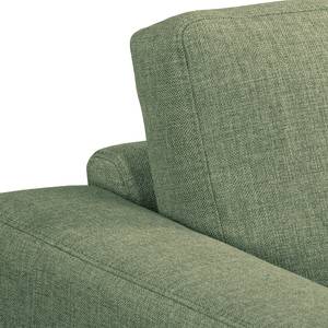 Canapé d’angle 2 places MAISON Tissage à plat - Tissu Lark: Vert pistache - Méridienne courte à gauche (vue de face)