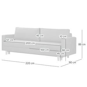 3-Sitzer Sofa MAISON Webstoff Lark: Petrol - Mit Schlaffunktion