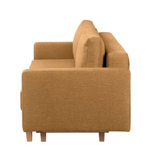 3-Sitzer Sofa MAISON Webstoff Lark: Senfgelb - Mit Schlaffunktion