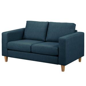 Bankstellen 3-, 2-zits, fauteuil MAISON vlakweefsel - Geweven stof Lark: Donkerblauw