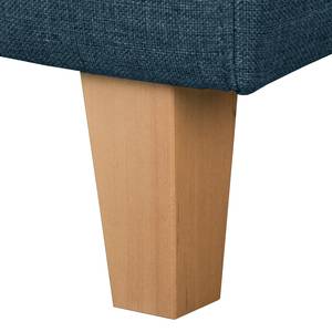 Bankstellen 3-, 2-zits, fauteuil MAISON vlakweefsel - Geweven stof Lark: Donkerblauw