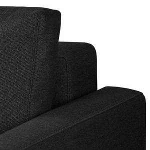 3-Sitzer Sofa MAISON Webstoff Lark: Schwarz - Mit Schlaffunktion