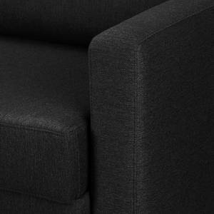 3-Sitzer Sofa MAISON Webstoff Lark: Schwarz - Mit Schlaffunktion