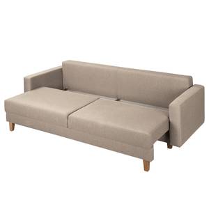 3-Sitzer Sofa MAISON Webstoff Inas: Cappuccino - Mit Schlaffunktion
