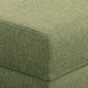 Ecksofa MAISON mit Schlaffunktion Webstoff Lark: Pistaziengrün - Longchair davorstehend rechts