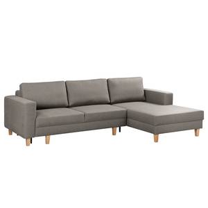 Ecksofa MAISON mit Schlaffunktion Webstoff Inas: Cubanit - Longchair davorstehend rechts