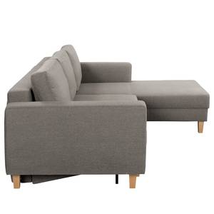 Ecksofa MAISON mit Schlaffunktion Webstoff Inas: Cubanit - Longchair davorstehend rechts