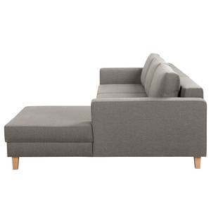 Ecksofa MAISON mit Schlaffunktion Webstoff Inas: Cubanit - Longchair davorstehend rechts