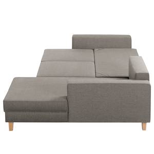 Ecksofa MAISON mit Schlaffunktion Webstoff Inas: Cubanit - Longchair davorstehend rechts