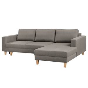 Ecksofa MAISON mit Schlaffunktion Webstoff Inas: Cubanit - Longchair davorstehend rechts