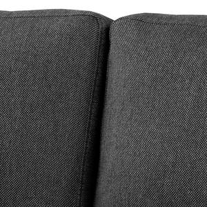 Hoekbank MAISON met slaapfunctie geweven stof - Geweven stof Inas: Donkergrijs - Longchair vooraanzicht rechts