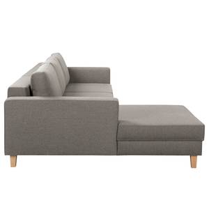 Ecksofa MAISON mit Schlaffunktion Webstoff Inas: Cubanit - Longchair davorstehend links