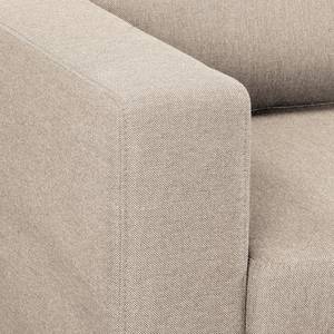 Ecksofa MAISON mit Schlaffunktion Webstoff Inas: Cappuccino - Longchair davorstehend rechts