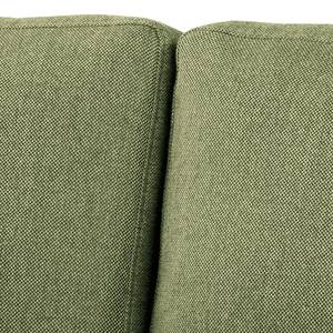 Ecksofa MAISON mit Schlaffunktion Webstoff Lark: Pistaziengrün - Longchair davorstehend links