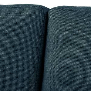 Hoekbank MAISON met slaapfunctie geweven stof - Geweven stof Lark: Donkerblauw - Longchair vooraanzicht links