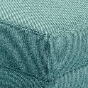 Ecksofa MAISON mit Schlaffunktion Webstoff Lark: Petrol - Longchair davorstehend links