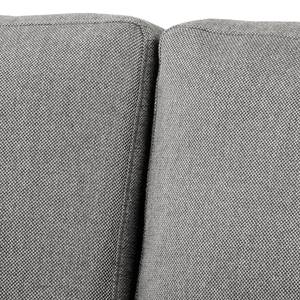Canapé d’angle MAISON, fonction couchage Tissu - Tissu Inas: Gris platine - Méridienne courte à gauche (vue de face)