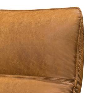 Relaxfauteuil Asunden antieke leerlook - Textielmix Bulan: Kameelkleurig