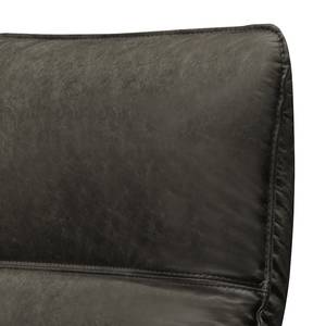 Fauteuil relax Asunden Aspect cuir vieilli - Tissu composite Bulan: Anthracite