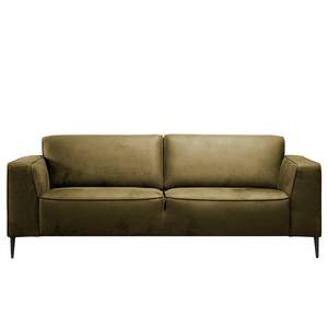 Sofa Chaides (3-Sitzer) Antiklederlook - Mischgewebe Bulan: Moss - Breite: 228 cm