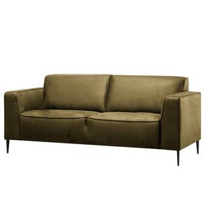 Sofa Chaides (2-Sitzer) Antiklederlook - Mischgewebe Bulan: Moss