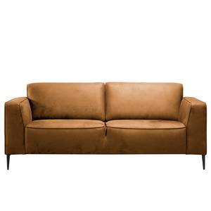 Sofa Chaides (2-Sitzer) Antiklederlook - Mischgewebe Bulan: Kamel