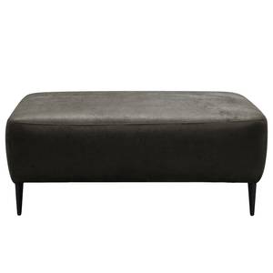 Repose-pieds Chaides Aspect cuir vieilli - Tissu composite Bulan: Anthracite