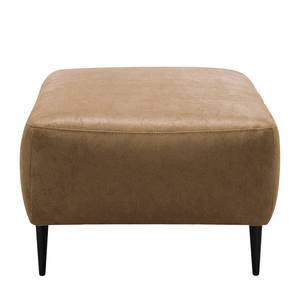 Repose-pieds Chaides Aspect cuir vieilli - Tissu composite Bulan: Caramel