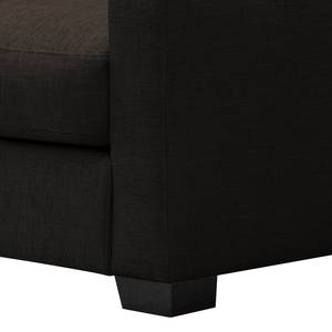 Sofa Circle (3-Sitzer) Flachgewebe Vega: Braun-Schwarz