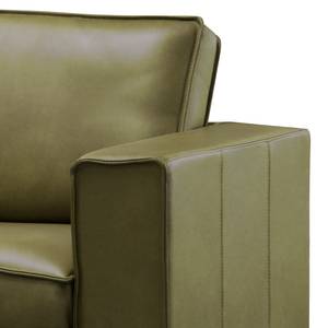 Sofa Locana (3-Sitzer) Echtleder Bulle: Olive