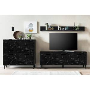 Buffet Fintel I Imitation marbre noir / Noir