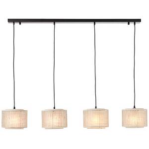 Hanglamp Odar II bamboe/ijzer - 4 lichtbronnen